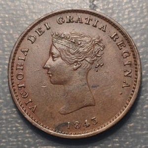 CANADA NEW BRUNSWIK VICTORIA 1/2 PENNY TOKEN 1843