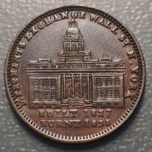 USA UNITED STATES HARD TIME TOKEN 1835 NEW YORK MERCHANT EXCHANGE