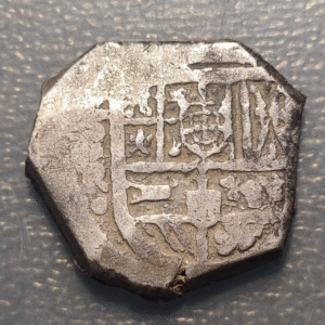 SPAIN SEVILLE PHILIP IV 4 REALES (1624-48) R DATE NOT VISIBLE SILVER COB MACUQUI