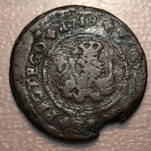 ESPAÑA ZARAGOZA FELIPE V 4 MARAVEDIS 1719