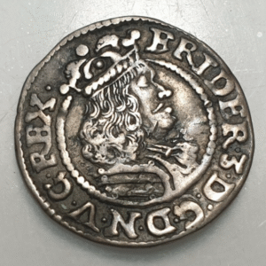 DINAMARCA DENMARK GLUCKSTADT FREDERIK III 1/16 SPECIEDALER 1667 MBC-