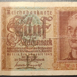 GERMANY ALEMANIA 5 REICHSMARK 1942 P186a BC+