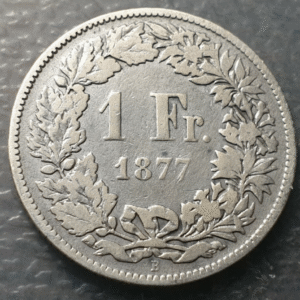 SUIZA SWITZERLAND 1 FRANCO 1 FRANC 1877 B BC