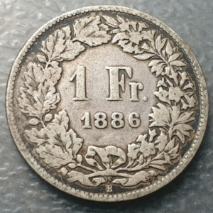 SUIZA SWITZERLAND 1 FRANCO 1 FRANC 1886 B BC