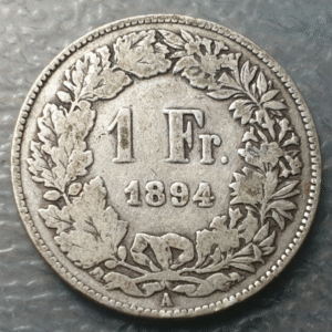 SUIZA SWITZERLAND 1 FRANCO 1 FRANC 1894 A BC