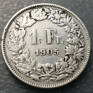 SUIZA SWITZERLAND 1 FRANCO 1 FRANC 1905 B BC+