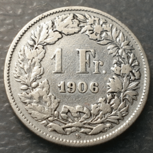 SUIZA SWITZERLAND 1 FRANCO 1 FRANC 1906 B BC/BC+
