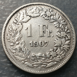 SUIZA SWITZERLAND 1 FRANCO 1 FRANC 1907 B MBC-