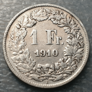 SUIZA SWITZERLAND 1 FRANCO 1 FRANC 1910 B MBC-