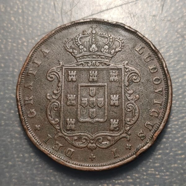 PORTUGAL LUIS I 20 REIS 1870 BC+/MBC-