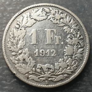 SUIZA SWITZERLAND 1 FRANCO 1 FRANC 1912 B BC