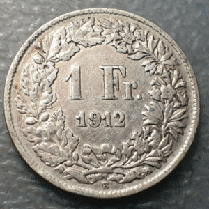 SUIZA SWITZERLAND 1 FRANCO 1 FRANC 1912 B MBC-