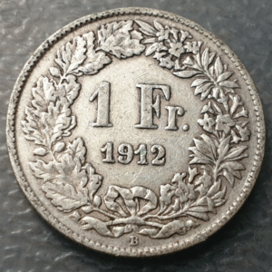 SUIZA SWITZERLAND 1 FRANCO 1 FRANC 1912 B MBC-/MBC