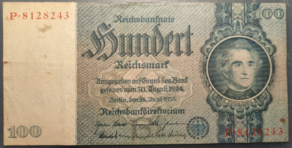 GERMANY ALEMANIA 100 REICHSMARK 1935 P183a MBC-