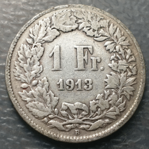 SUIZA SWITZERLAND 1 FRANCO 1 FRANC 1913 B BC