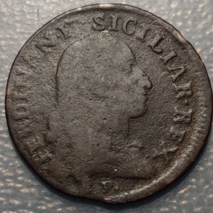 ITALIA NAPOLES NAPOLI FERDINANDO IV 1 GRANO 12 CAVALLI 1790 AP