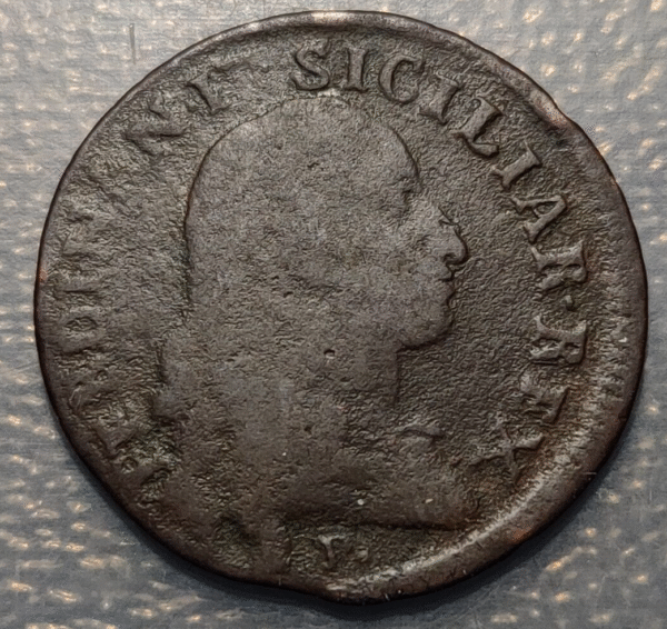 ITALIA NAPOLES NAPOLI FERDINANDO IV 1 GRANO 12 CAVALLI 1790 AP