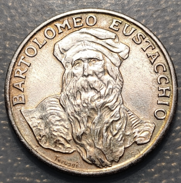 ITALIA PUBLICIDAD EUSTAQUIO MEDICO FLUFORT MUCOLITICO BARTOLOMEO MEDALLA PLATA