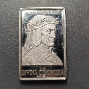 DANTE ALIGHIERI SILVER INGO T-MEDAL DIVINE COMEDY CHARON IN HIS BRAT 51x33mm
