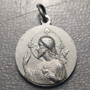 MEDALLA RELIGIOSA VALENCIA VIRGEN DEL CARMEN SAGRADO CORAZON DE JESUS ALUMINIO