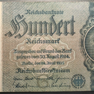 GERMANY ALEMANIA 100 REICHSMARK 1935 P183a MBC