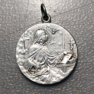 MEDALLA RELIGIOSA CASTELLON DESIERTO DE LAS PALMAS STA TERESA DE AVILA ALUMINIO