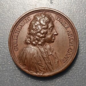 WILLIAM WAKE (1657-1737) OR CHIBISHOP OF CANTERBURY BRONZE MEDAL 1725 43mm