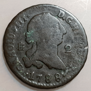 SEGOVIA CARLOS III 2 MARAVEDIS 1788 BC