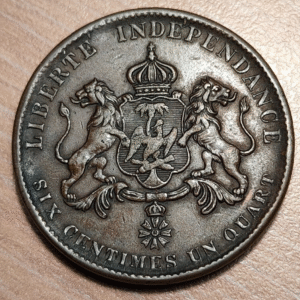 HAITI 6 CENTIMES 1/4 6 CENTIMES UN QUART 1850