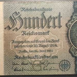 GERMANY ALEMANIA 100 REICHSMARK 1935 P183a MBC-/MBC