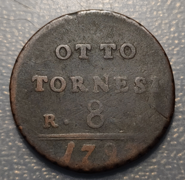 ITALIA NAPOLES NAPOLI FERDINANDO IV INFANTE ESPAÑA 8 TORNESI 1797 - Imagen 2