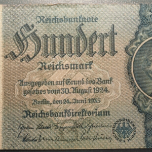 GERMANY ALEMANIA 100 REICHSMARK 1935 P183a MBC-/MBC