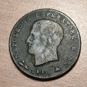 ITALIA REINO DE NAPOLEON BONAPARTE 3 CENTESIMI 1810 B BOLONIA BOLOGNA