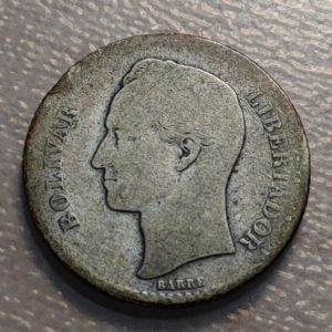 VENEZUELA 1 BOLIVAR 1886 ESCASA