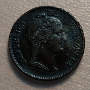 VENEZUELA 1 CENTAVO 1862 BC+