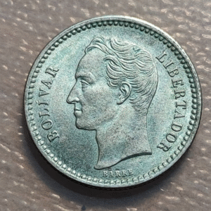 VENEZUELA 50 CENTAVOS 1945 EBC