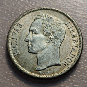 VENEZUELA 2 BOLIVARES 1945 EBC-/EBC