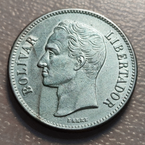 VENEZUELA 2 BOLIVARES 1936 MBC+/EBC-