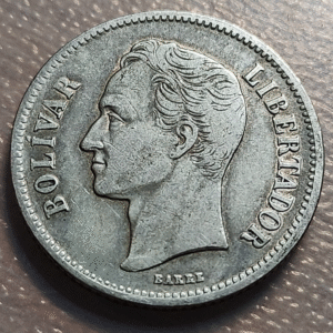 VENEZUELA 2 BOLIVARES 1936 MBC