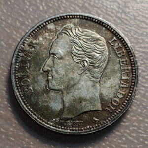 VENEZUELA 2 BOLIVARES 1960 EBC+/SC-