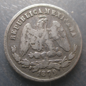MEXICO ZACATECAS 25 CENTAVOS 1879 Zs S
