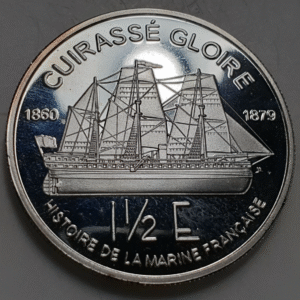 GUADELOUPE GUADALUPE 1 1/2 EURO 2004 PROOF ESSAI BARCO SHIP SC UNC ESCASA