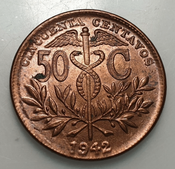 BOLIVIA 50 CENTAVOS 1942 SC-