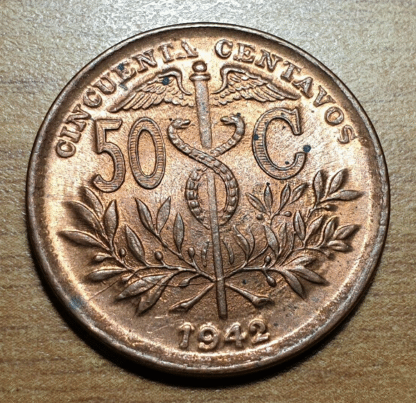 BOLIVIA 50 CENTAVOS 1942 SC-