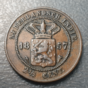 INDONESIA INDIAS HOLANDESAS NETHERLANDS INDIES 2 1/2 CENTS 1857 MBC