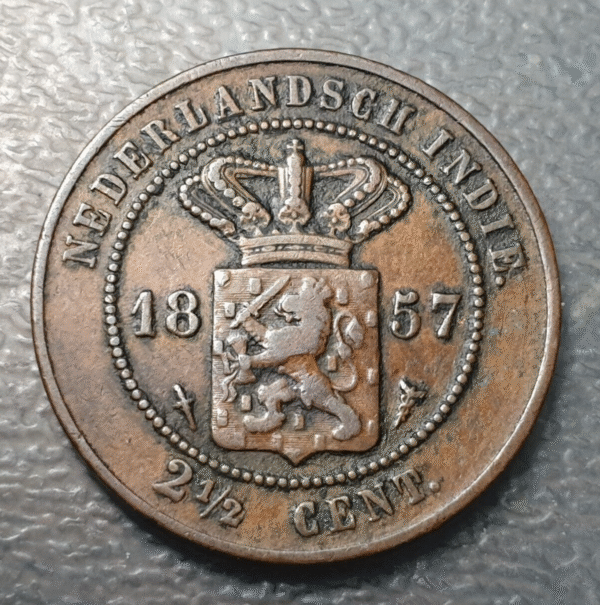 INDONESIA INDIAS HOLANDESAS NETHERLANDS INDIES 2 1/2 CENTS 1857 MBC