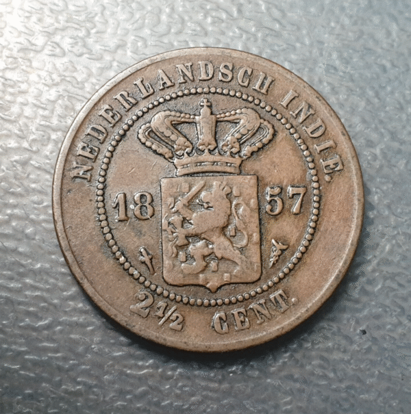 INDONESIA INDIAS HOLANDESAS NETHERLANDS INDIES 2 1/2 CENTS 1857 MBC-/MBC