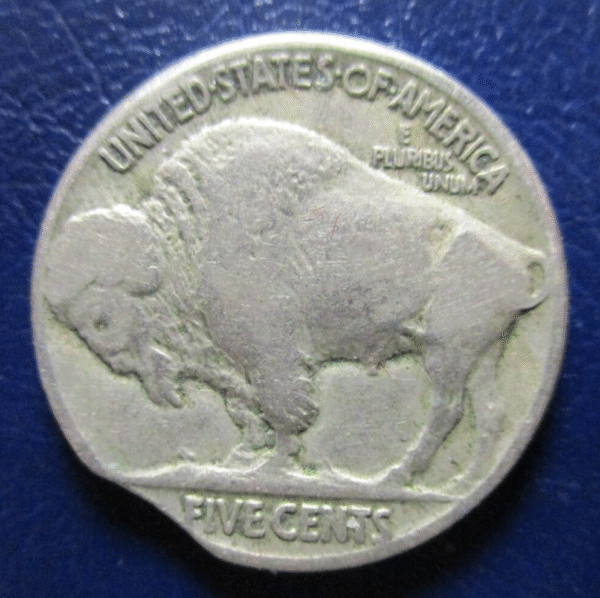 ESTADOS UNIDOS USA EEUU BUFFALO 5 CENTS 1935 NICKEL ERROR FALTA METAL COSPEL - Imagen 2