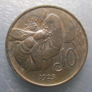 ITALIA REINO VITTORIO EMANUELE III 10 CENTESIMI 1925 EBC+ BRILLO ORIGINAL