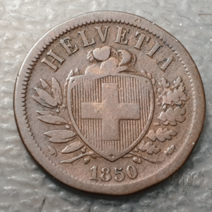 SUIZA SWITZERLAND 2 RAPPEN 1850 BC+